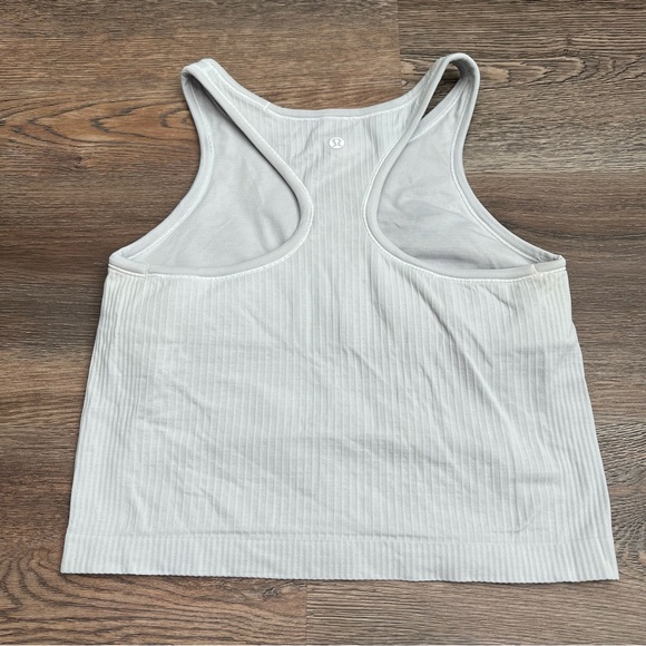 Lululemon Ebb To Street Racerback Crop Tank Top Lavender Size 8 Flawed* - Picture 4 of 8